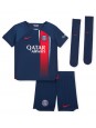 Otroški Nogometna dresi replika Paris Saint-Germain Marquinhos #5 Domači 2023-24 Kratek rokav (+ hlače)